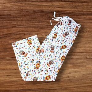 Mia Charro Oversized Comfy Cozy Wide Leg Bohemian Floral Dog Print Lounge Pants